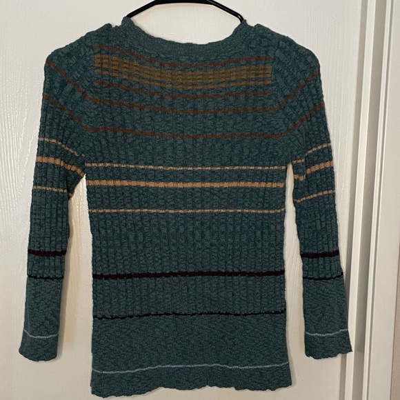 Free PeopleRibbed Striped Henley Sweater - Picture 6 of 7